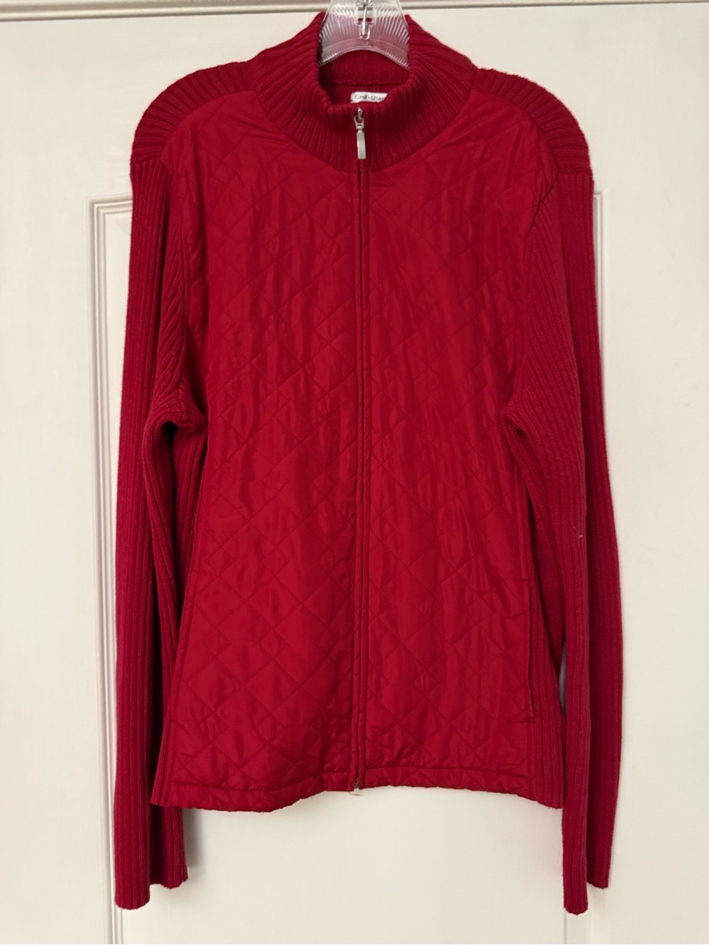 croft & barrow Red Quilted Zip-Front Puffer Jacket